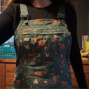 Duluth Trading Heirloom Overalls - Highland Cow Print!